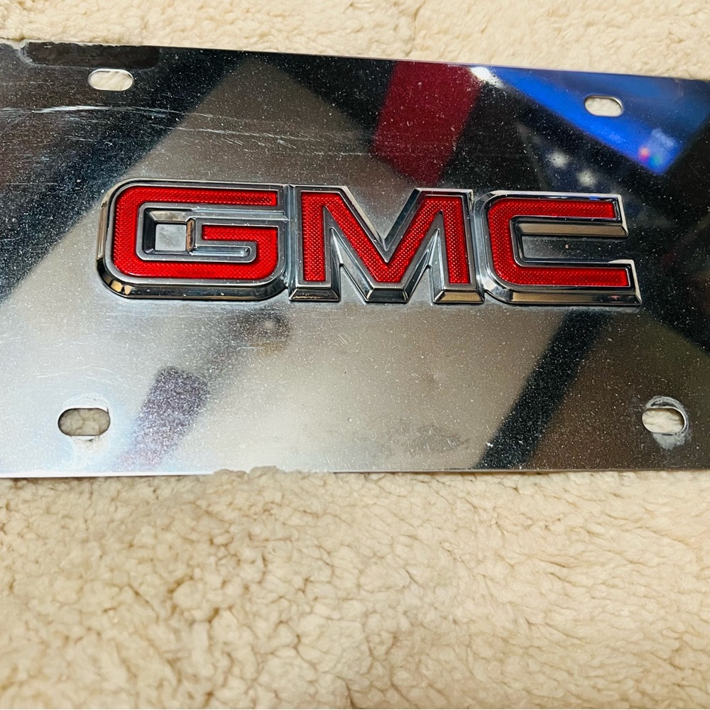GMC Metal Logo License Plate